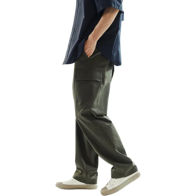 H&M Cargo Pants Men's Dark Khaki Green-1