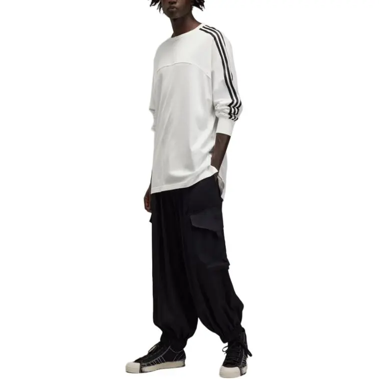 Y 3 3 Striped Long Sleeved T Shirt-3