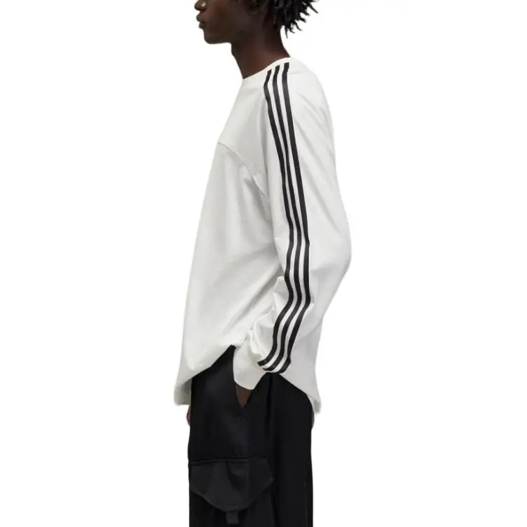 Y 3 3 Striped Long Sleeved T Shirt-2
