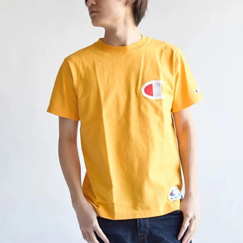 Champion T Shirt Japan Version Unisex Yellow-1
