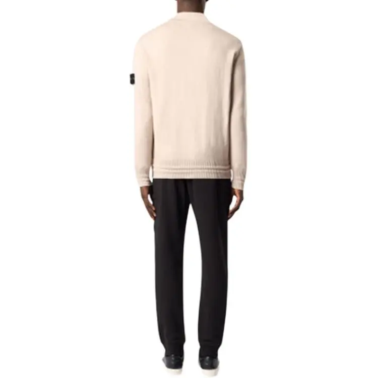 STONE ISLAND Logo Patch V Neck Cardigan-3