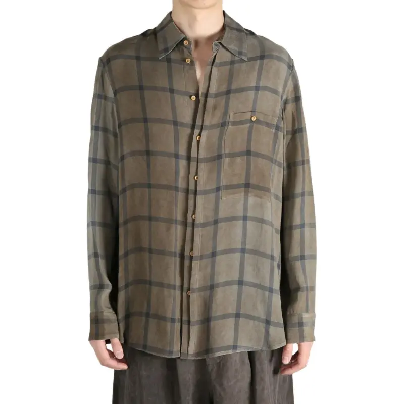UMA WANG Check pattern Shirt-1