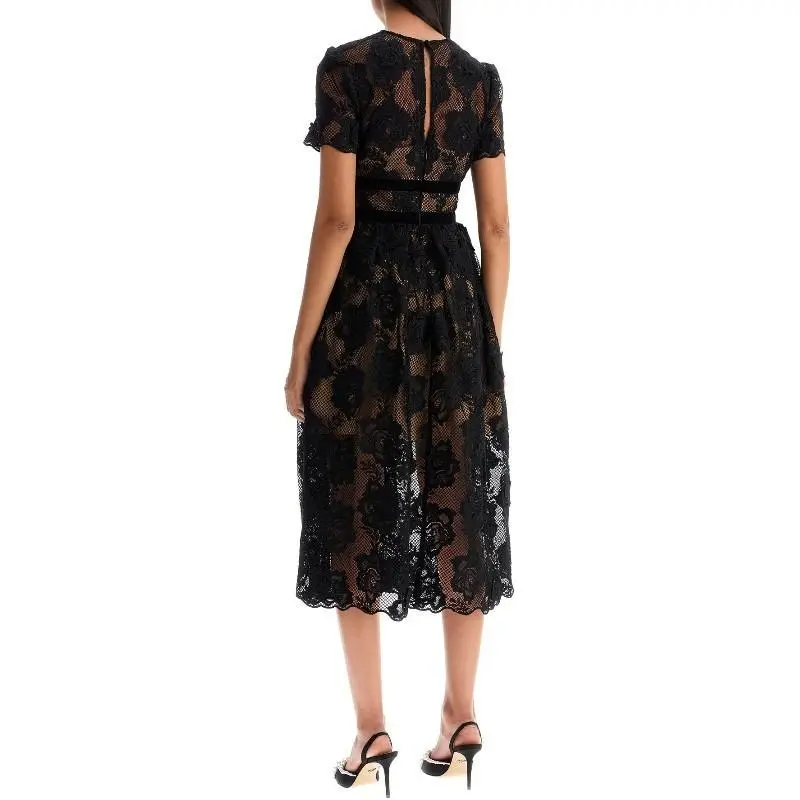 Self portrait Lace Midi Dress-2