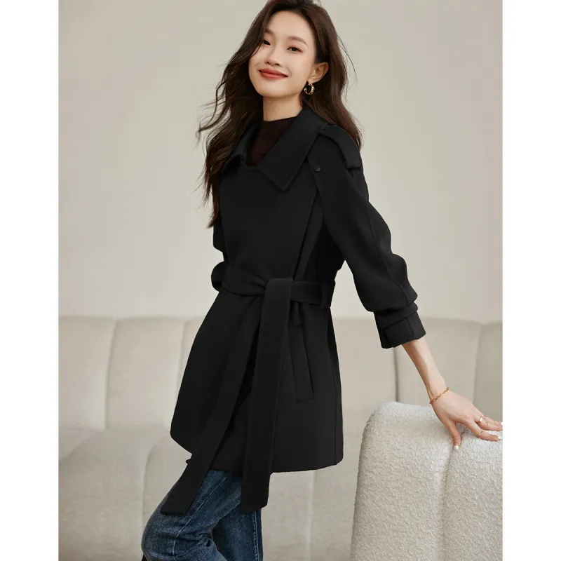 Mo Han Yi Mei Coats Women's Black-3