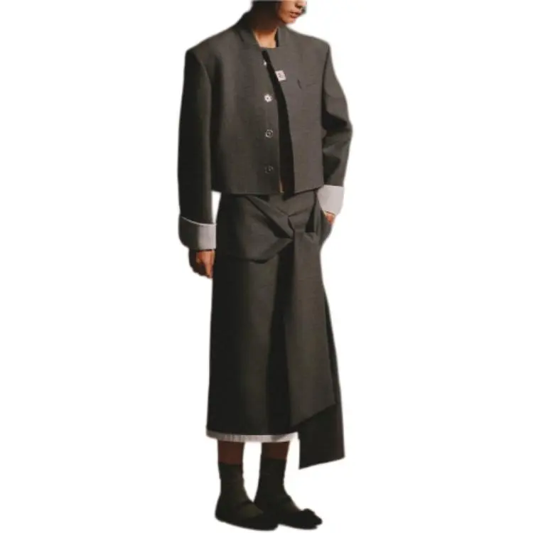 Ao Yes X ZARA AO YES Collaboration Business Suits Women's Gray-2