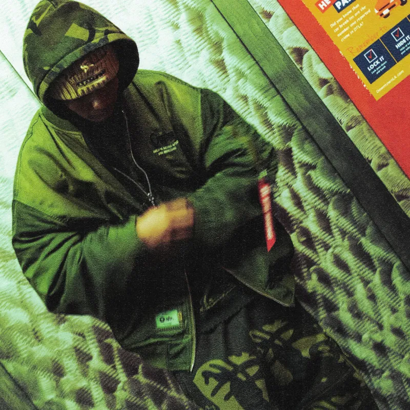 Aape x ALPHA INDUSTRIES FW24 Cargo Pants Men's Green-2