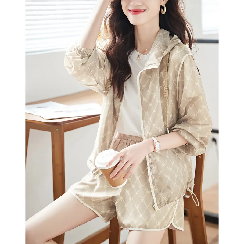 Mo Han Yi Mei Casual Suit Women's Light Coffee-4