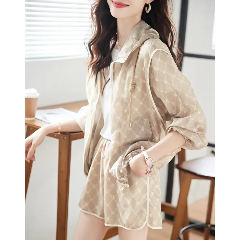 Mo Han Yi Mei Casual Suit Women's Light Coffee-3