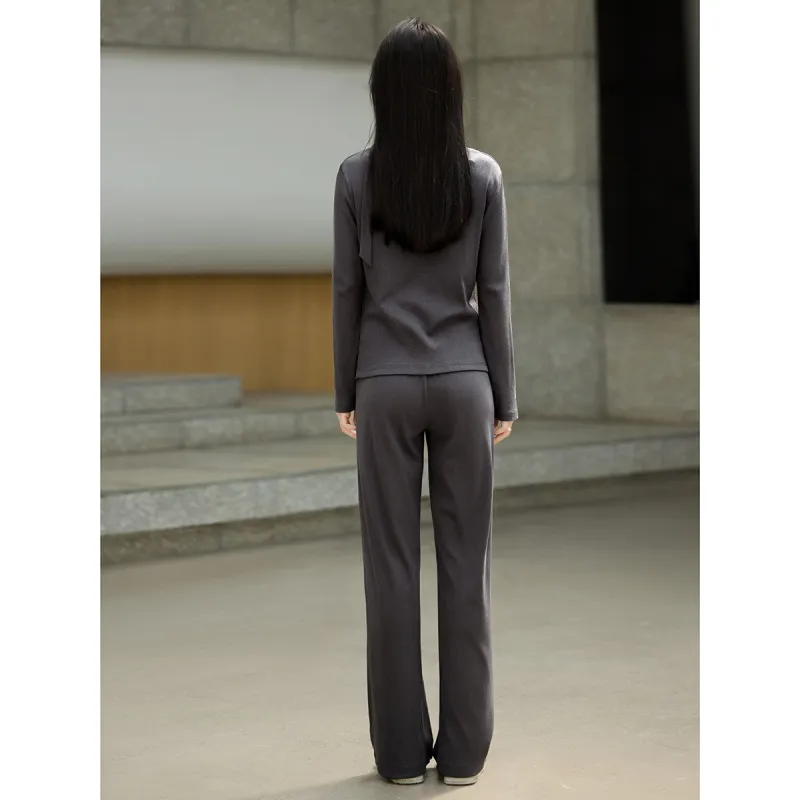 Mo Han Yi Mei Casual Suit Women's Dark Gray-4