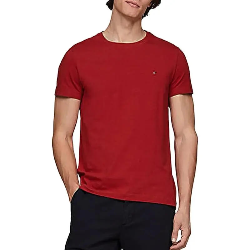 Tommy Hilfiger T Shirt Men's Burgundy-1