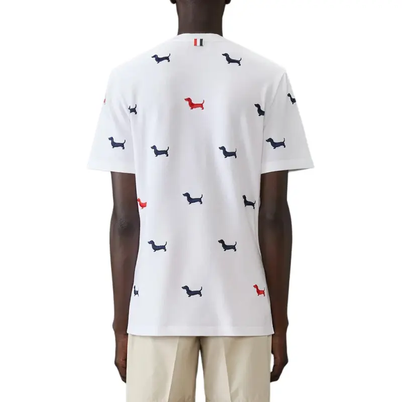 THOM BROWNE Dog Embroidered Crewneck T Shirt-2