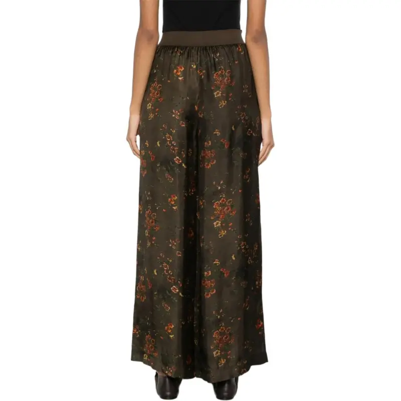 UMA WANG Floral print Trousers-3