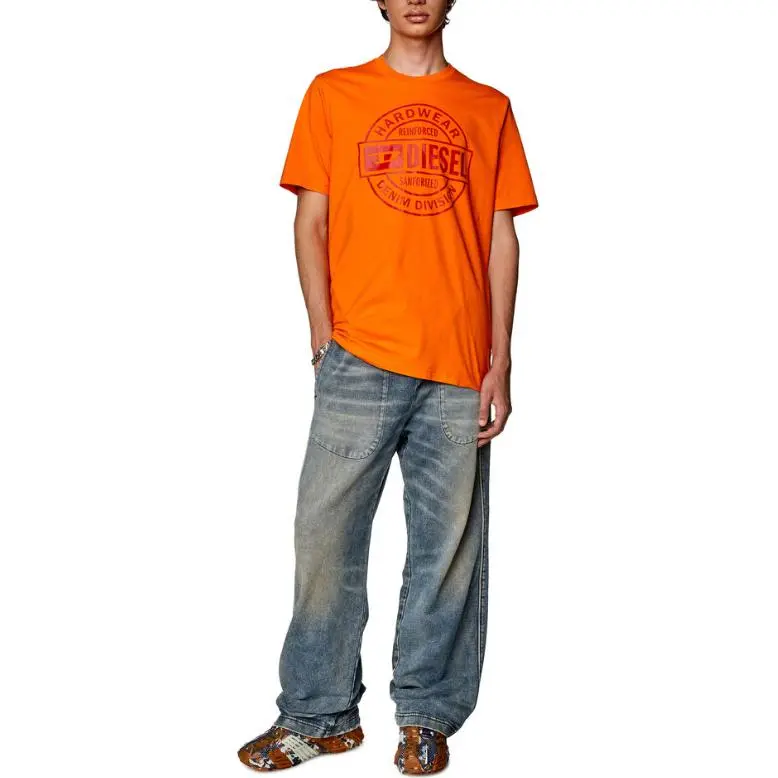 DIESEL T Shirts Men Orange-2