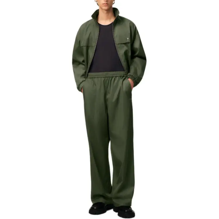 AMIPARIS FW24 Nylon Capsule Collection Casual Pants Unisex Olive Green-1