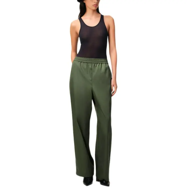 AMIPARIS FW24 Nylon Capsule Collection Casual Pants Unisex Olive Green-2