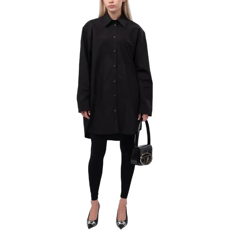 DIESEL D Dalis Logo Embroidered Shirt Dress-2