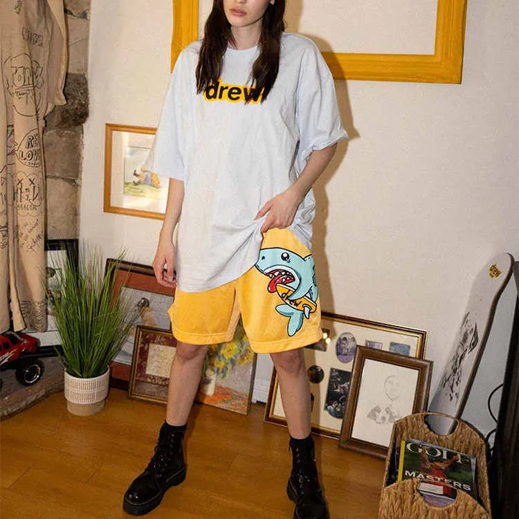 Drew House SS25 T Shirt Unisex Pink Blue-4
