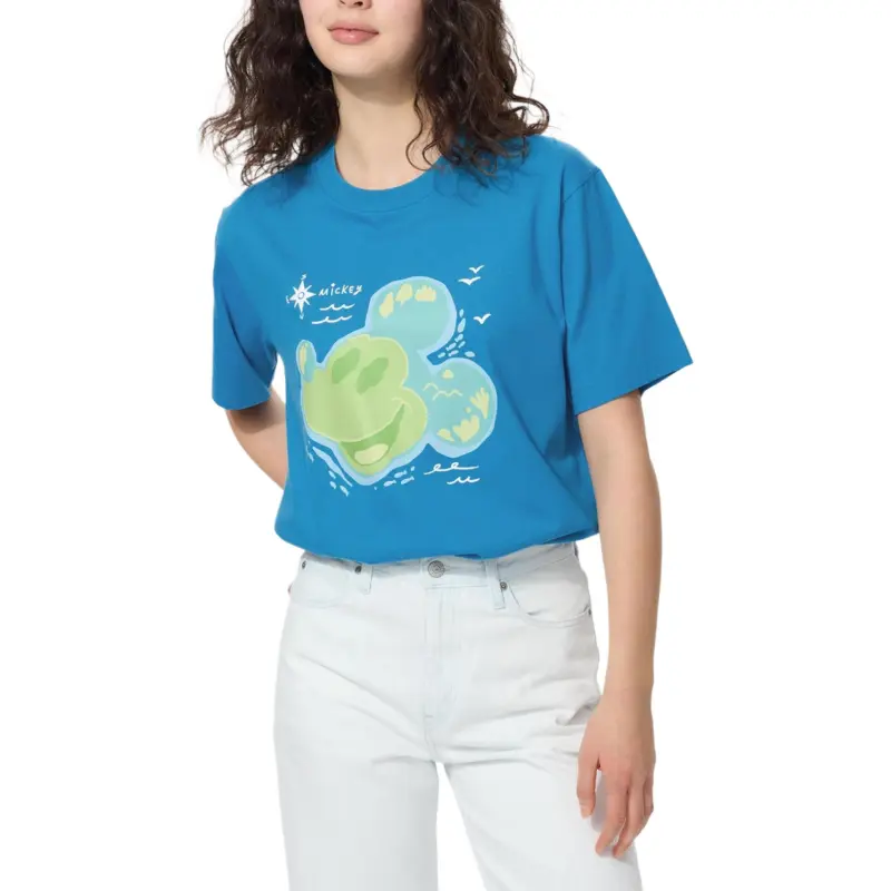 UNIQLO Disney Co brand T Shirt Men's Lake Blue-1