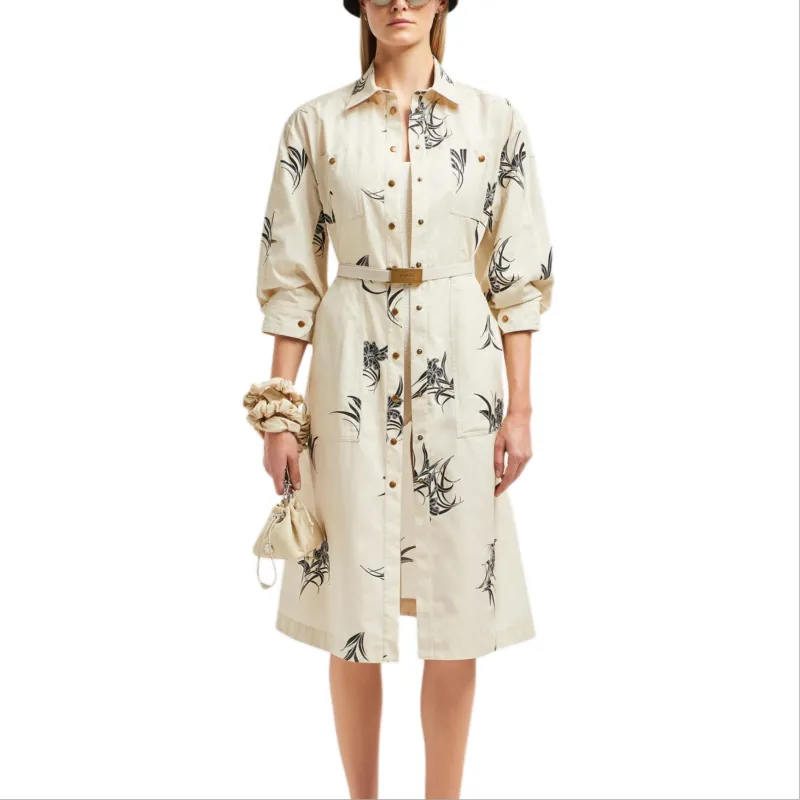 Moncler Floral print Cotton Dress-1