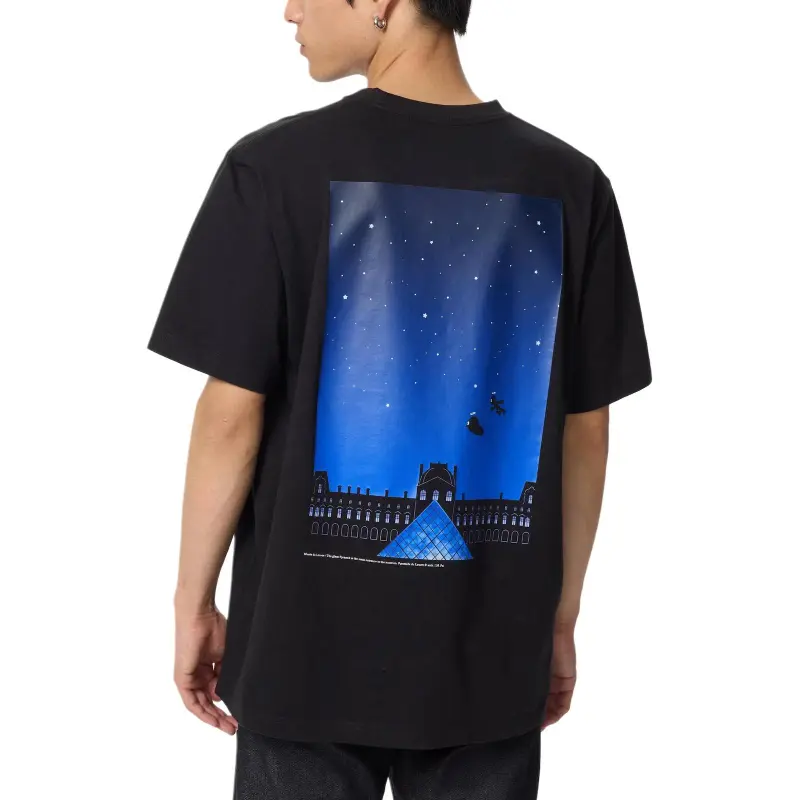 UNIQLO x Doraemon X Louvre, Collaboration SS25 T Shirt Unisex Black-2