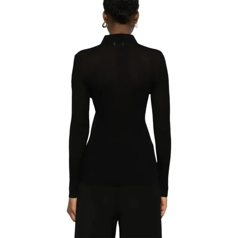Moncler Fine ribbed Polo Top-4