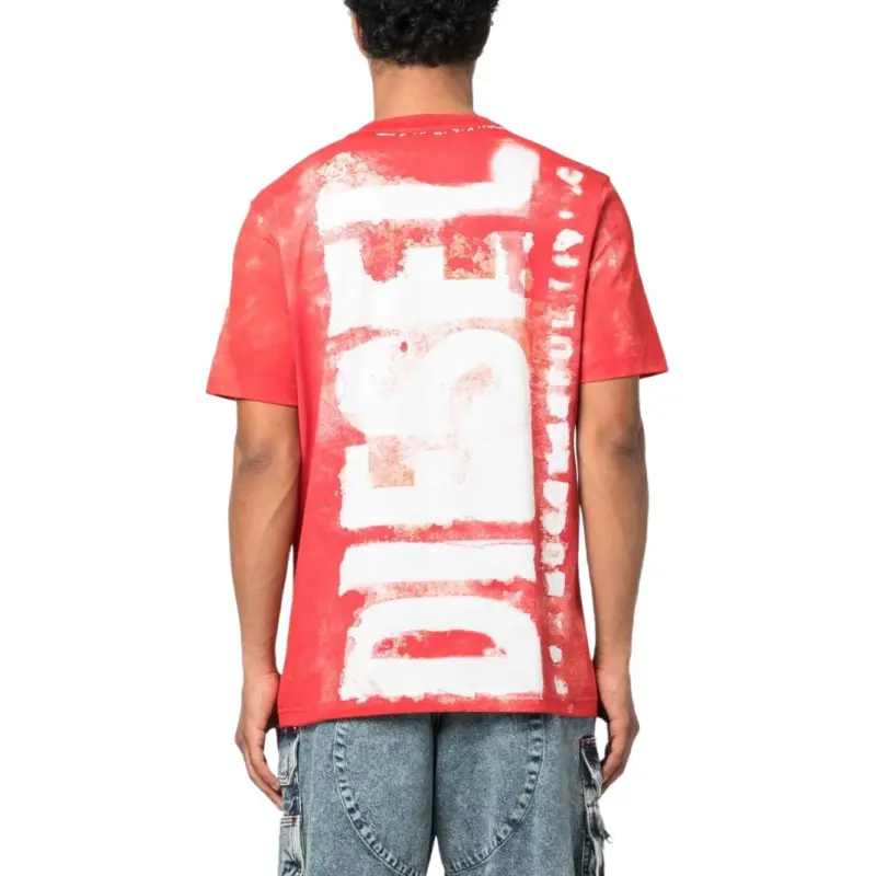 DIESEL T-Shirts Men Red-4