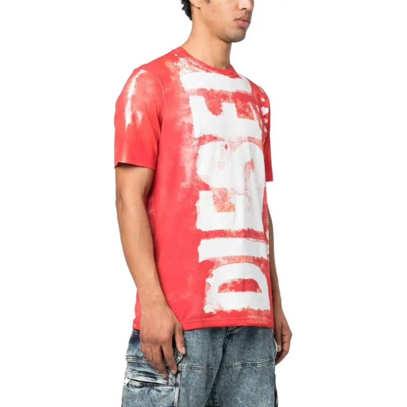 DIESEL T-Shirts Men Red-2