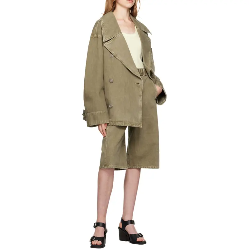 Lemaire Denim Shorts Women's Green-2