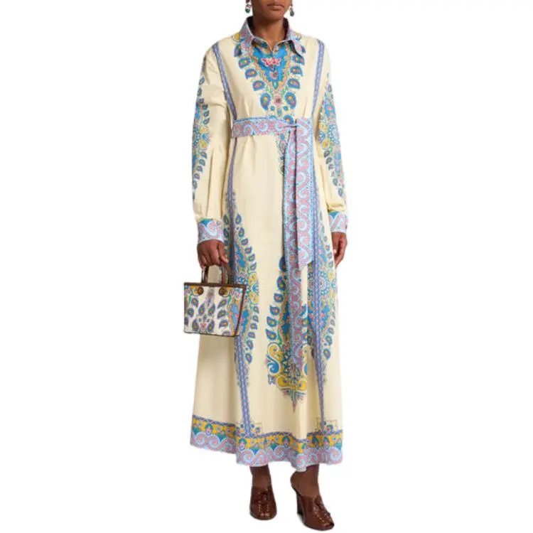 ETRO Paisley Printed A Line Midi Shirt Dress-1