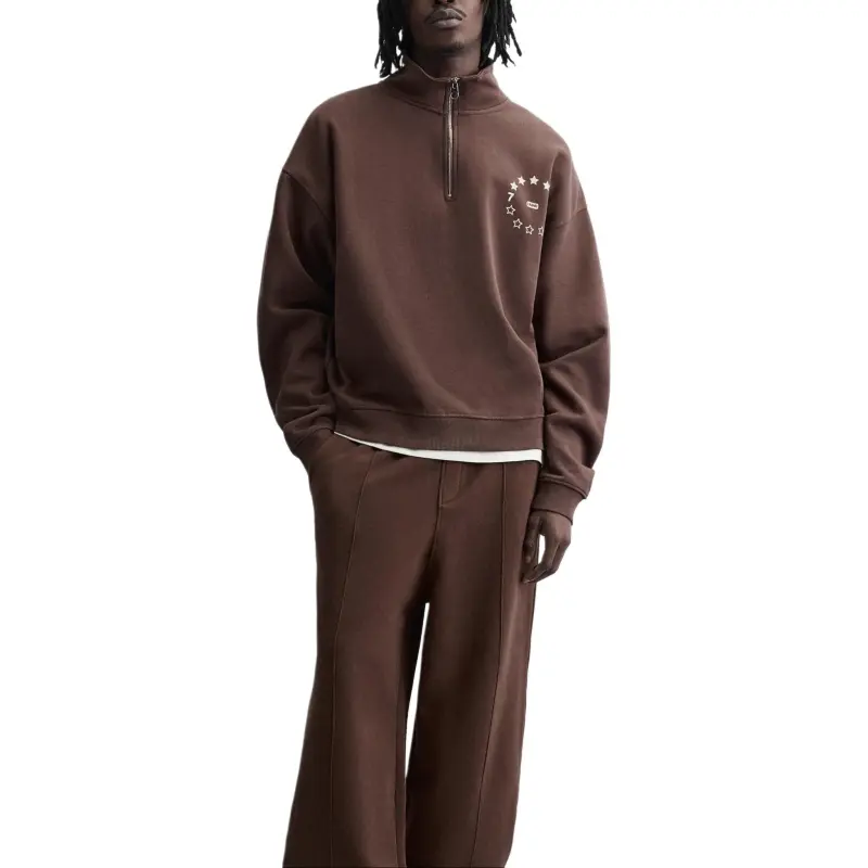 ZARA Sweatshirts Men Brown-3