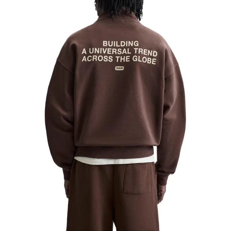 ZARA Sweatshirts Men Brown-4