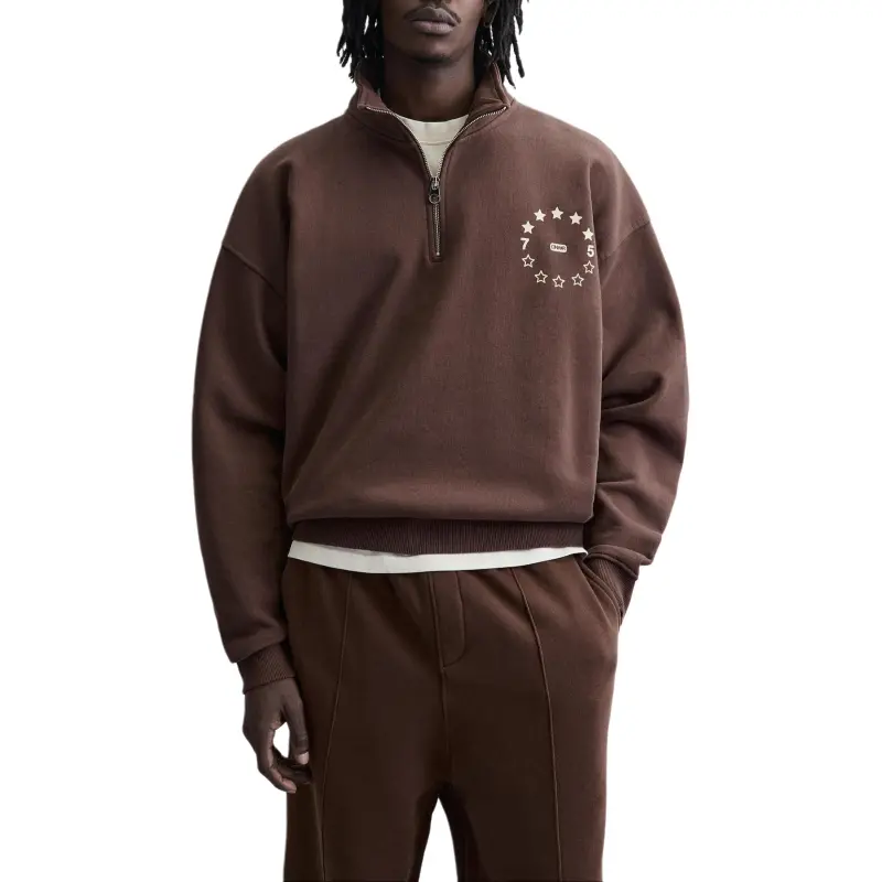 ZARA Sweatshirts Men Brown-2