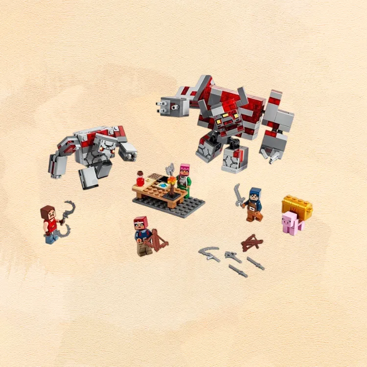 LEGO My World Collection Overworld Red Stone Battle Building Blocks 301 600 21163-3