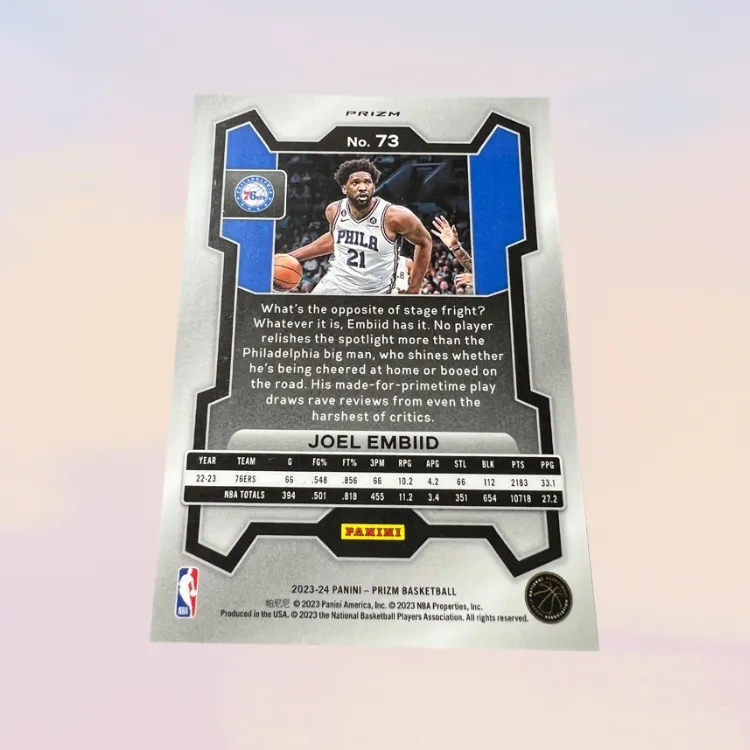 PANINI 76ers Embiid Emperor High End Blue Bowen Refractor Card Star Card Rare Card Sports Cards 1 Pc-2