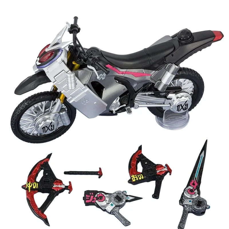 BANDAI SHF Kamen Rider Zi O Assault Motorcycle, Time Sword Gun, Time Bow Axe Set Assembled Models-1