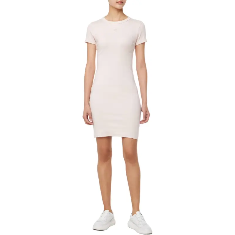 CALVIN KLEIN Short-Sleeved Dresses Women's Light Pink-2