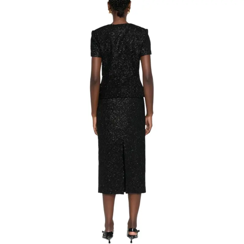 Self portrait Tinsel bouclé Midi Dress-3