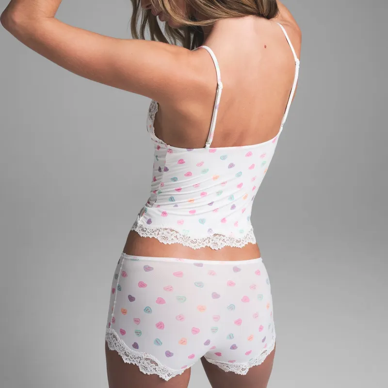 Skims Valentine's Day Collection Camisoles Women's MARBLE CANDY HEART PRINT/Marble Candy Heart Print-3