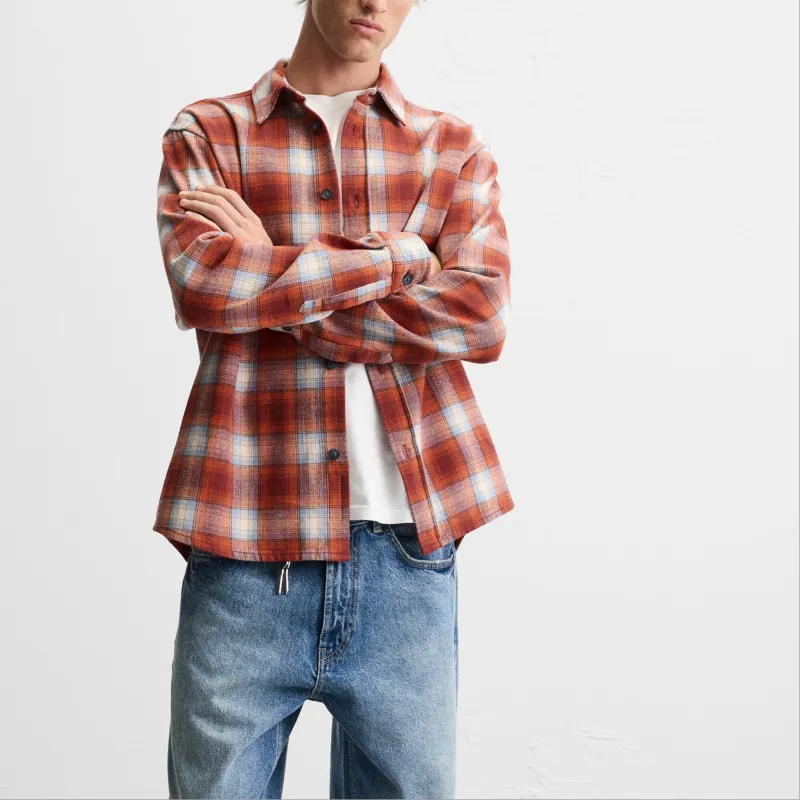 ZARA Shirts Men Red-2