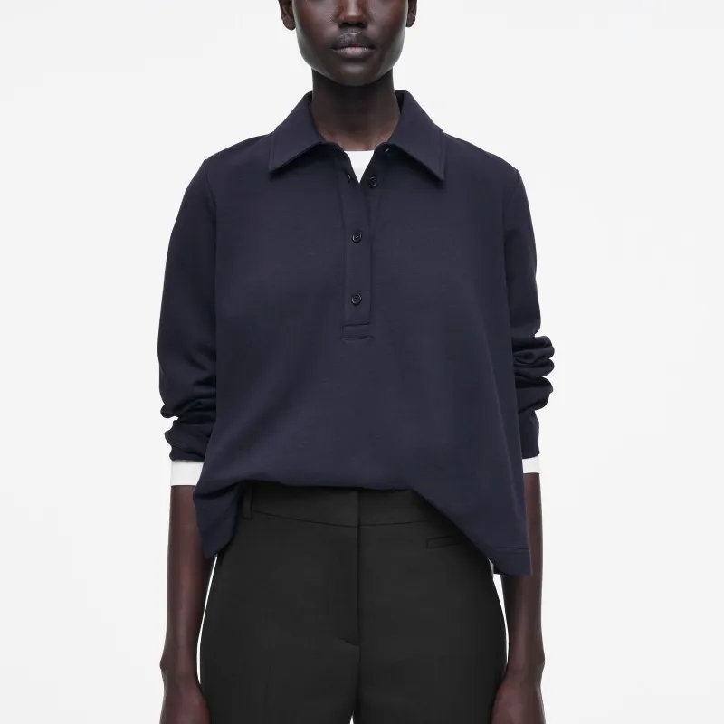 COS Polo Shirt Women's Navy Blue-2