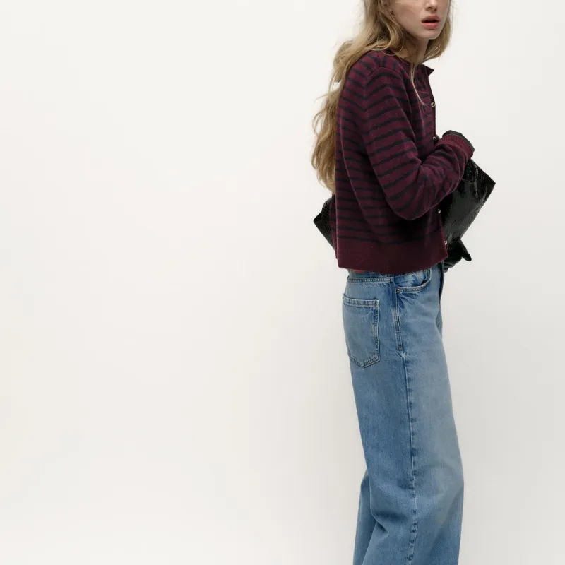 ZARA Knitwear Women's Burgundy-4