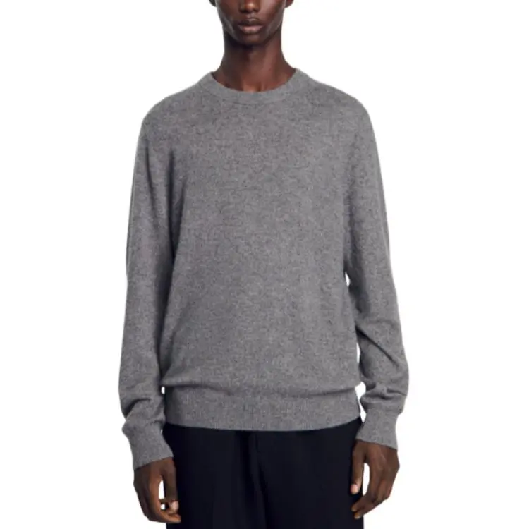Sandro Cashmere Sweater Men's Gray-1