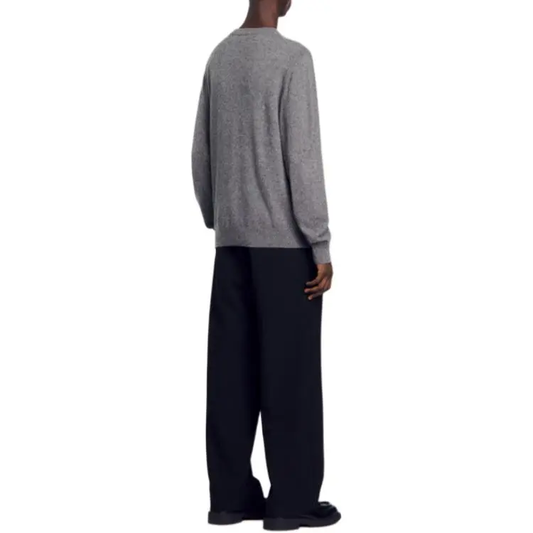 Sandro Cashmere Sweater Men's Gray-3