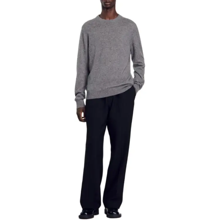 Sandro Cashmere Sweater Men's Gray-2