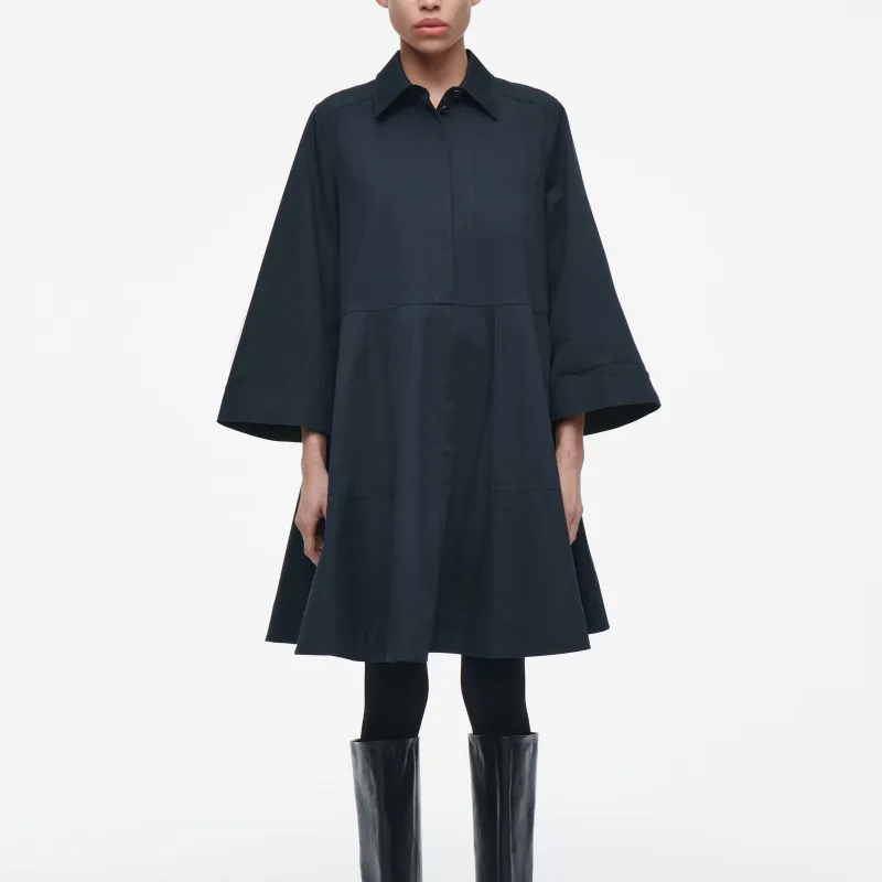 COS Long-Sleeved Dresses Women's Navy Blue-1