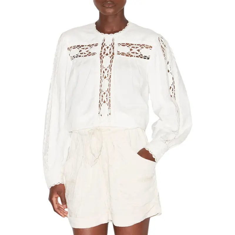 ISABEL MARANT ETOILE Valmira Lace Detailed Top-1