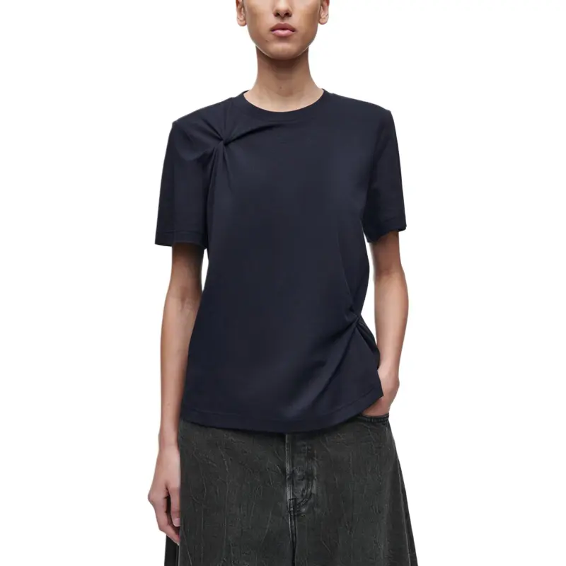 COS Drop Shoulder Sleeve T Shirt Women's Navy Blue-1