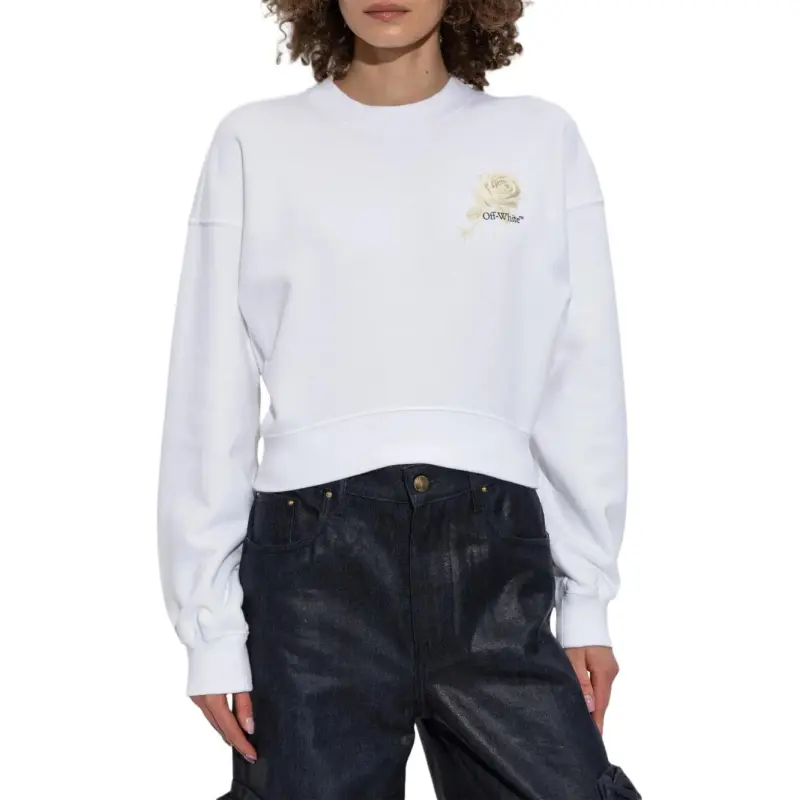 OFF WHITE Logo Printed Crewneck Sweatshirt-2
