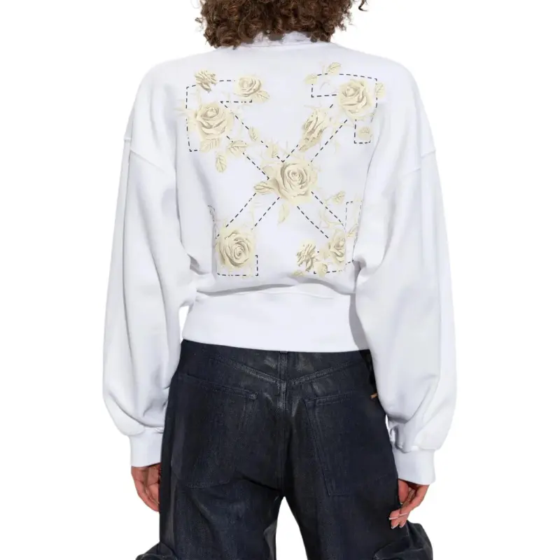 OFF WHITE Logo Printed Crewneck Sweatshirt-3