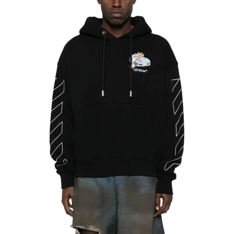 OFF WHITE Fresco Arrow Skate Drawstring Hoodie-1